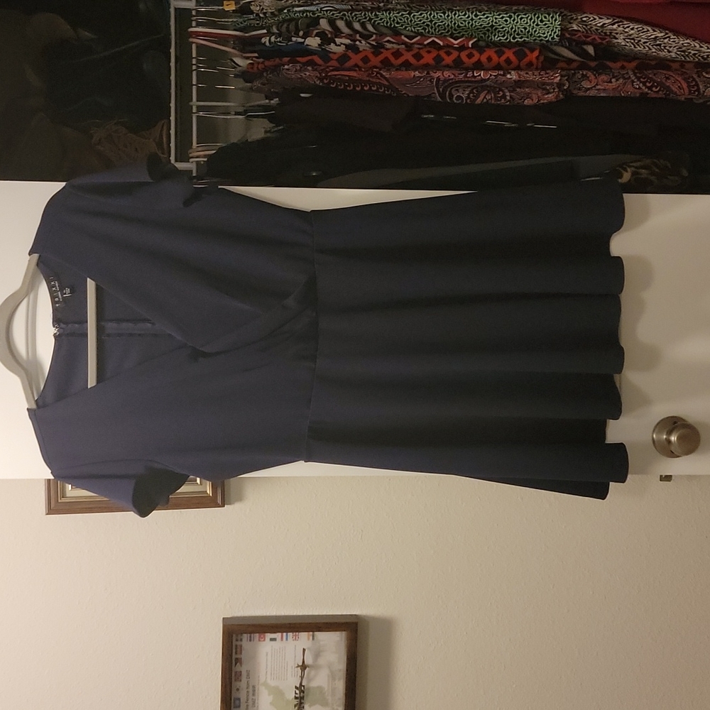 Navy Wrap Dress
